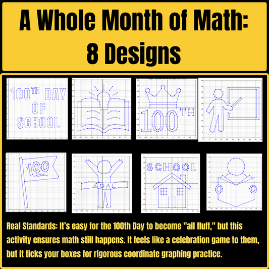 Coordinate Plane Mystery Pictures: School-Themed Puzzle Pack