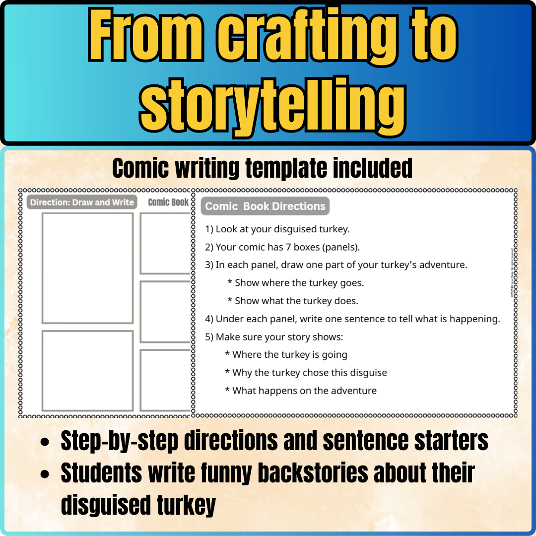 Disguise a Turkey Crafting Project: Scissor Skills & Creative Thinking Pack (Fine Motor Boost!)