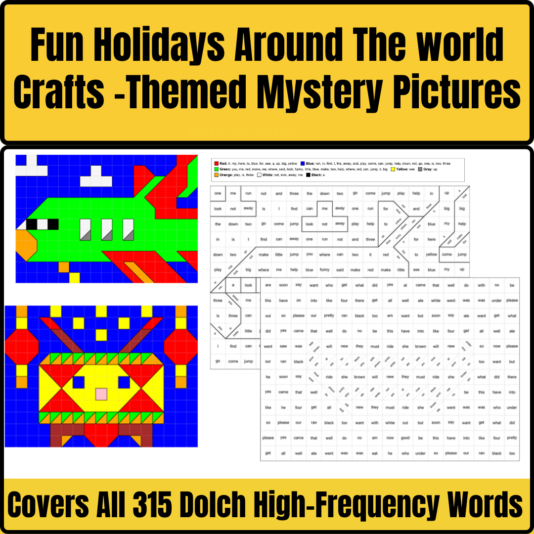 Dolch High Frequency Words Mystery Pictures : Reading Intervention Program Bundle