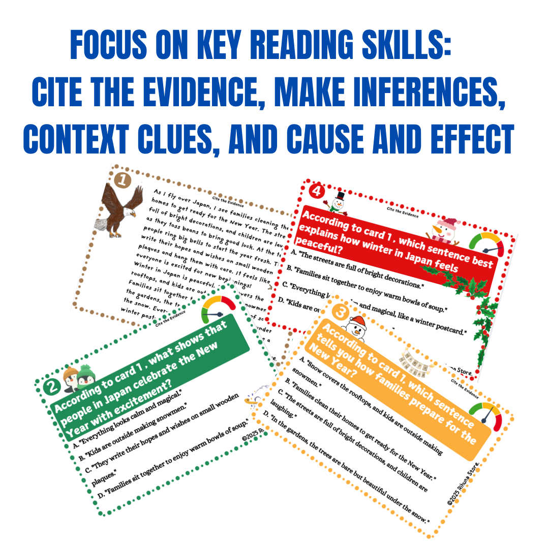 The Deep Focus Remedy: Inference, Context Clues & Cause and Effect Task Cards