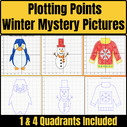 Coordinate Graphing Mystery Pictures: Arctic Templates & Growth Mindset Collection