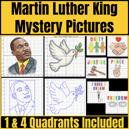 Coordinate Graphing Mystery Pictures Black History & Values