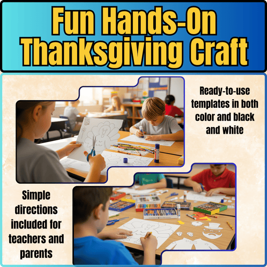 Disguise a Turkey Crafting Project: Scissor Skills & Creative Thinking Pack (Fine Motor Boost!)