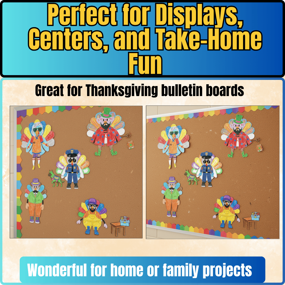 Disguise a Turkey Crafting Project: Scissor Skills & Creative Thinking Pack (Fine Motor Boost!)