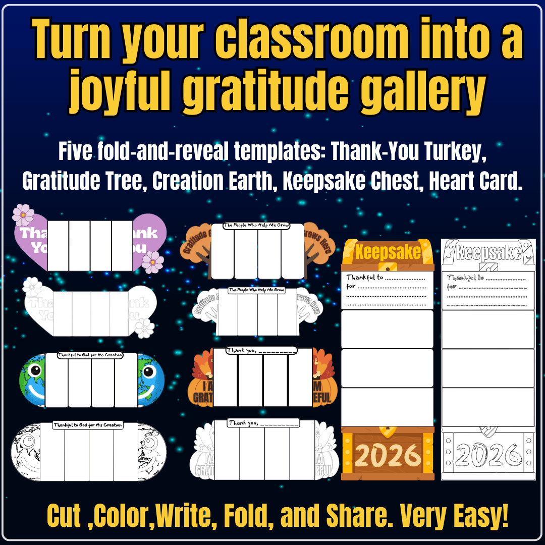 Fold & Reveal Gratitude Keepsake Craft: Mindfulness + Fine Motor Project