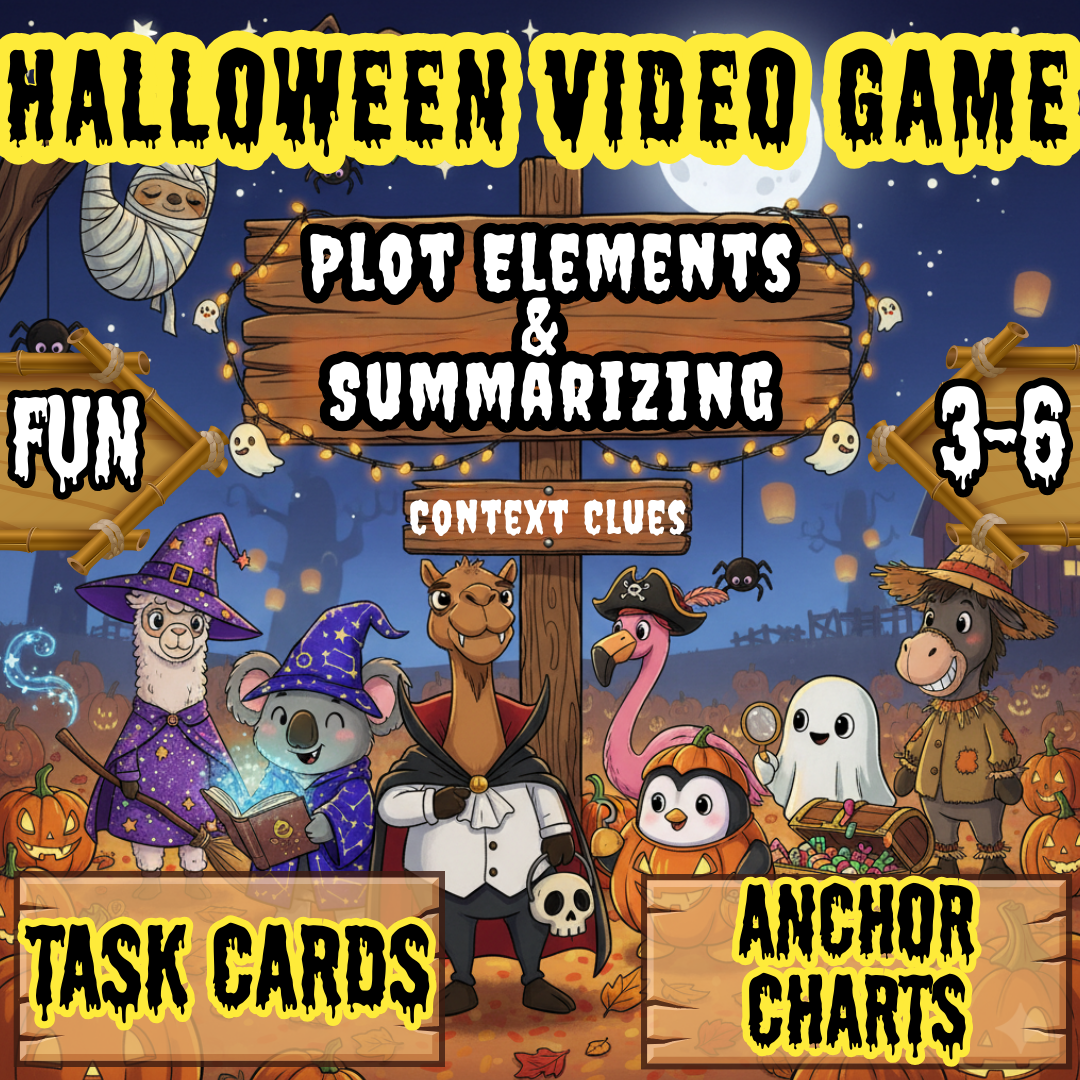 The Anti-Brain Rot Reading Game & Task Cards: Gamified Intervention for Plot Elements, Summary & Context Clues