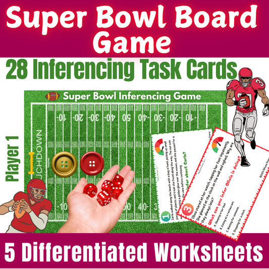The Anti-Brain Rot Super Bowl Board Game & Task Cards: Gamified Intervention for Making Inferences