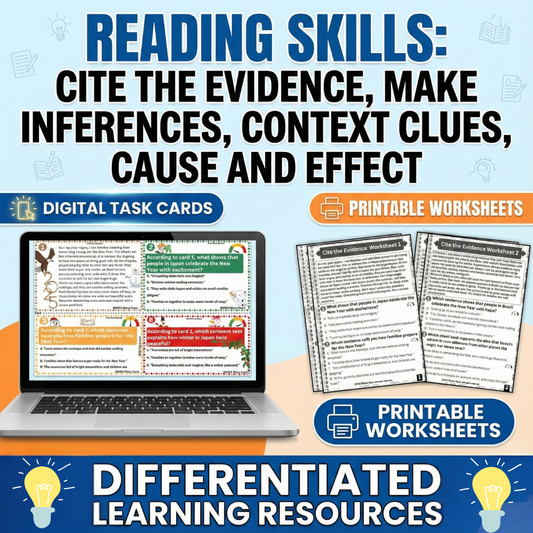 The Deep Focus Remedy: Inference, Context Clues & Cause and Effect Task Cards