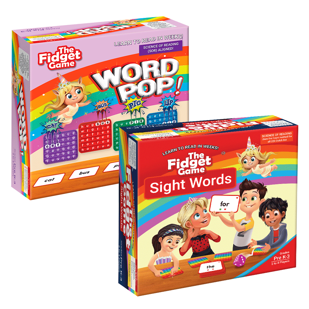 Ultimate Reading Bundle box with Dolch sight words and Word Pop CVC cards